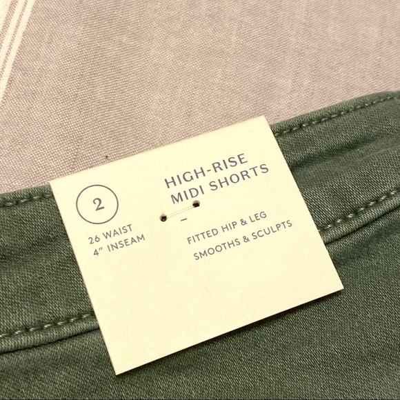 High-rise olive jean shorts - Picture 5 of 5